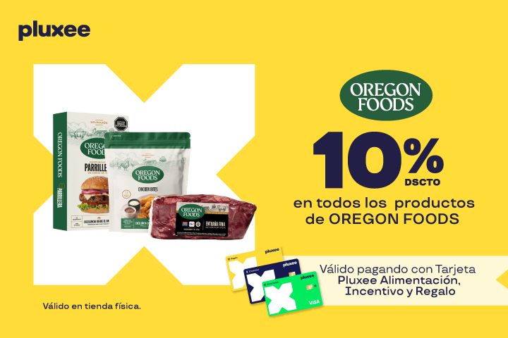 10% DE DESCUENTO EN TODOS LOS PRODUCTOS DE OREGON FOODS.